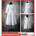 Vintage Long Sleeves Knee Length Bridal Gown Wedding Dress (11075)
